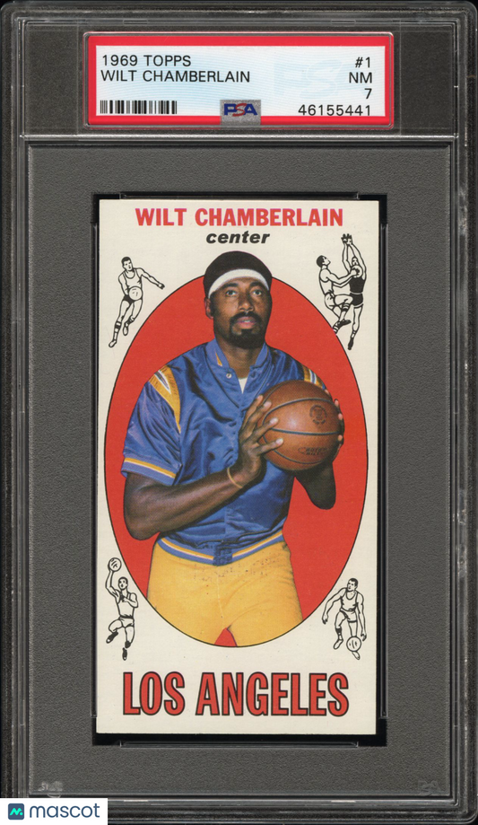 1969 Topps #1 Wilt Chamberlain Lakers PSA 7