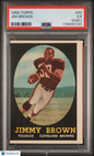 1958 Topps #62 Jim Brown Rookie HOF Browns PSA 5