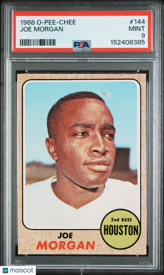 1968 OPC O-Pee-Chee #144 Joe Morgan PSA 9 Well Centered POP 8 None Higher