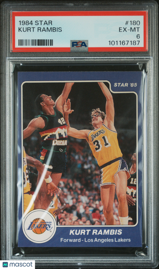 1984 Star #180 Kurt Rambis Lakers PSA 6