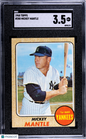 1968 Topps #280 Mickey Mantle Yankees SGC 3.5
