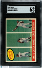 1959 Topps #464 Willie Mays Catch Baseball Thrills SGC 6