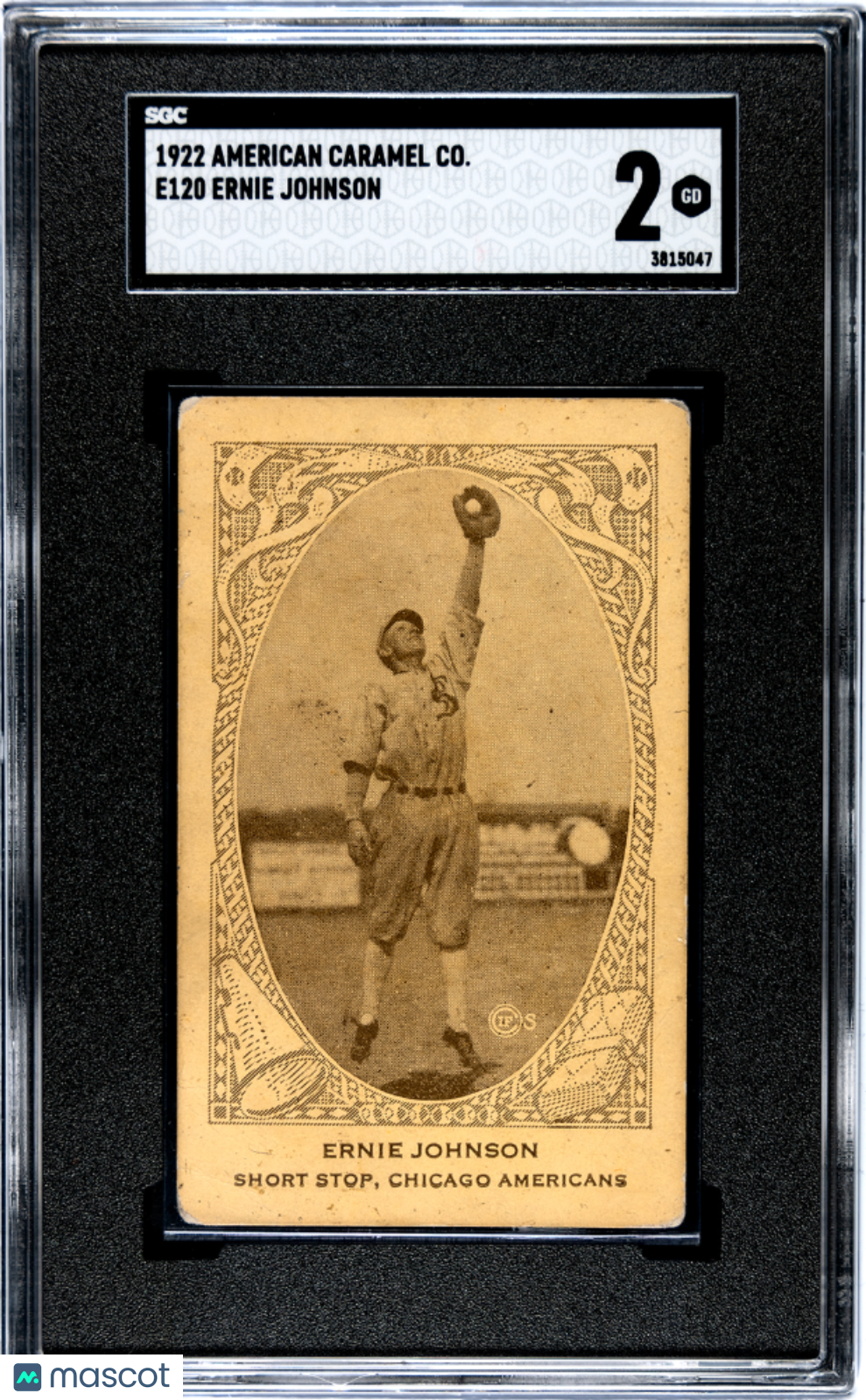 1922 E120 American Caramel Ernie Johnson Chicago SGC 2