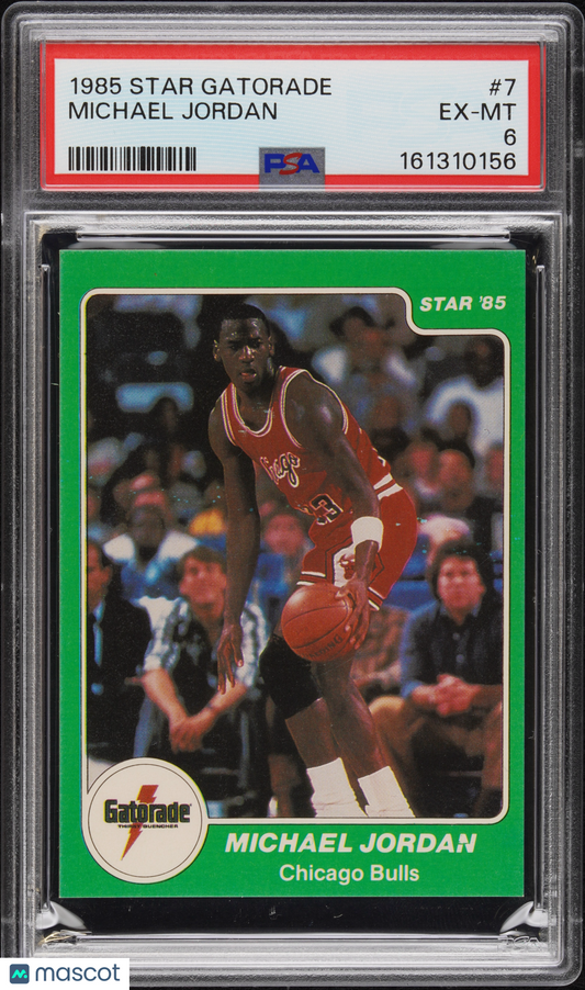 1984-85 Star Gatorade #7 Michael Jordan Bulls PSA 6 Well Centered