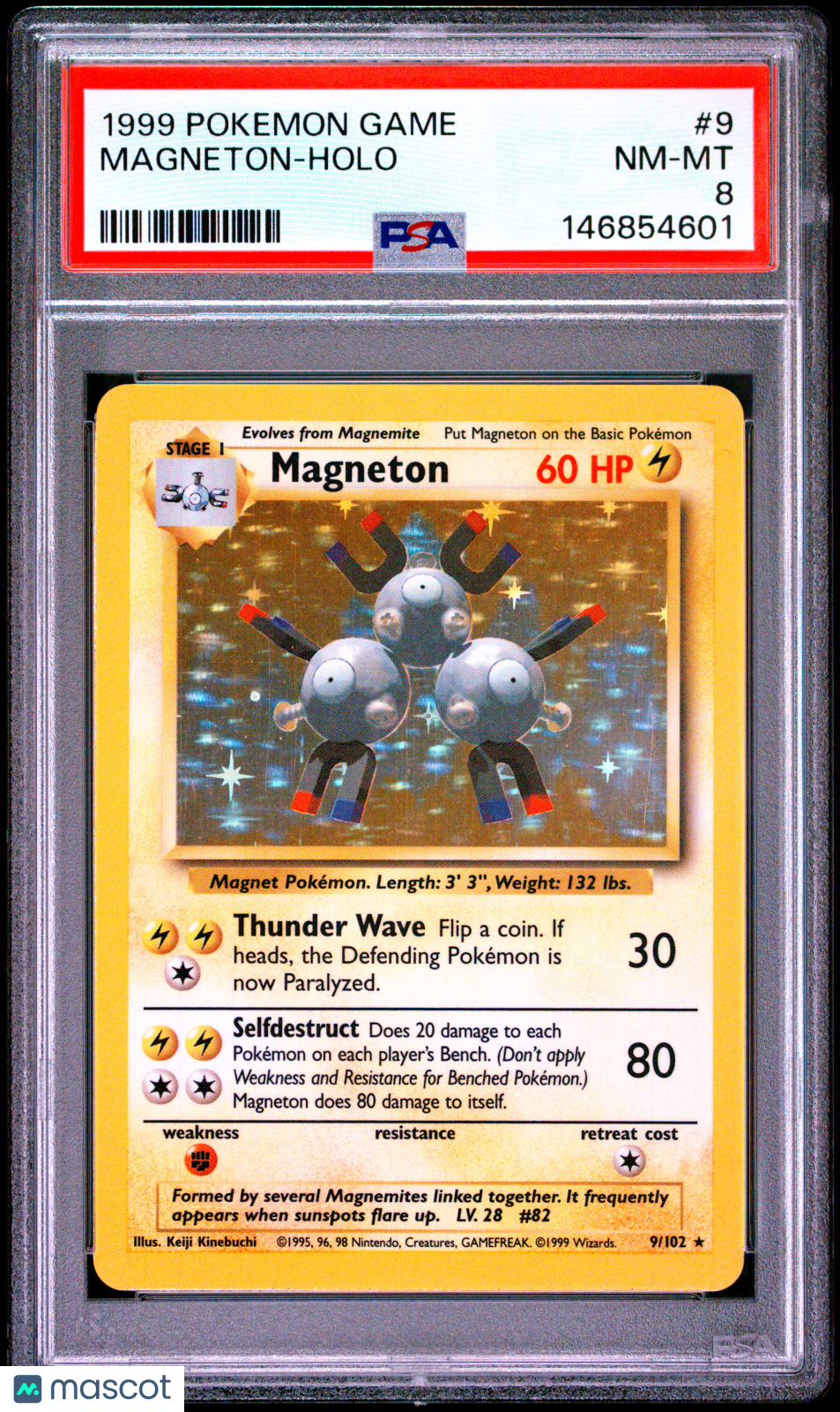 1999 Pokemon Game #9 Magneton PSA 8