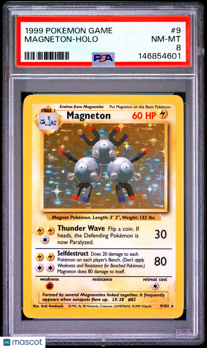 1999 Pokemon Game #9 Magneton PSA 8