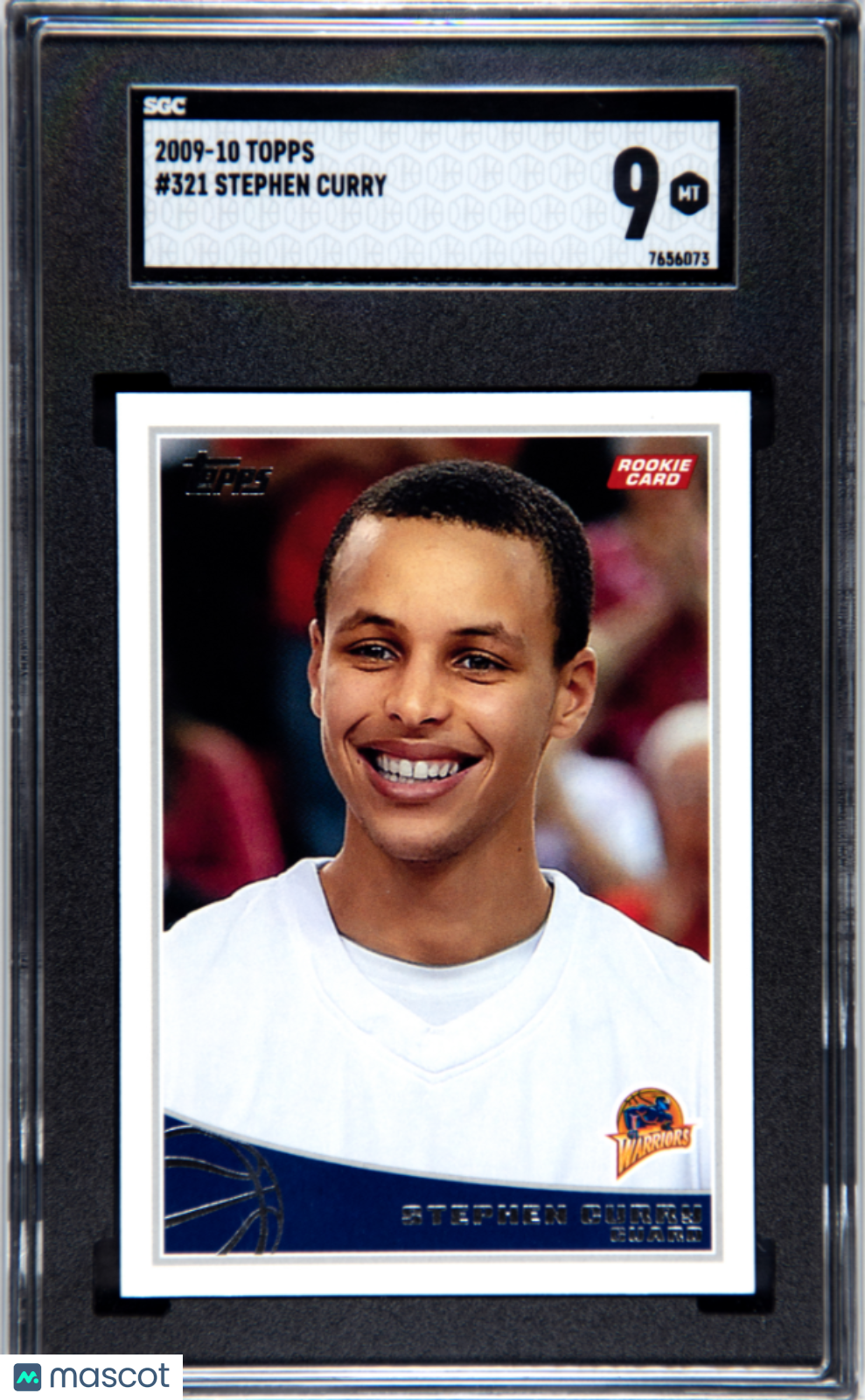 2009 Topps #321 Stephen Curry Rookie Warriors SGC 9 Well Centered