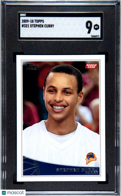 2009 Topps #321 Stephen Curry Rookie Warriors SGC 9 Well Centered