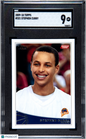 2009 Topps #321 Stephen Curry Rookie Warriors SGC 9 Well Centered