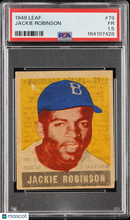 1948 Leaf #79 Jackie Robinson Rookie HOF Dodgers PSA 1.5