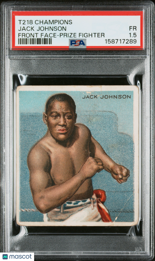 1910 T218 Champions Jack Johnson Front Face Prize Fighter PSA 1.5