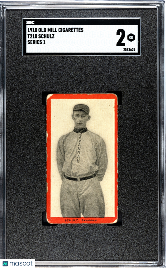 1910 T210 Old Mill Cigarettes Series 1 Schulz Savannah SGC 2