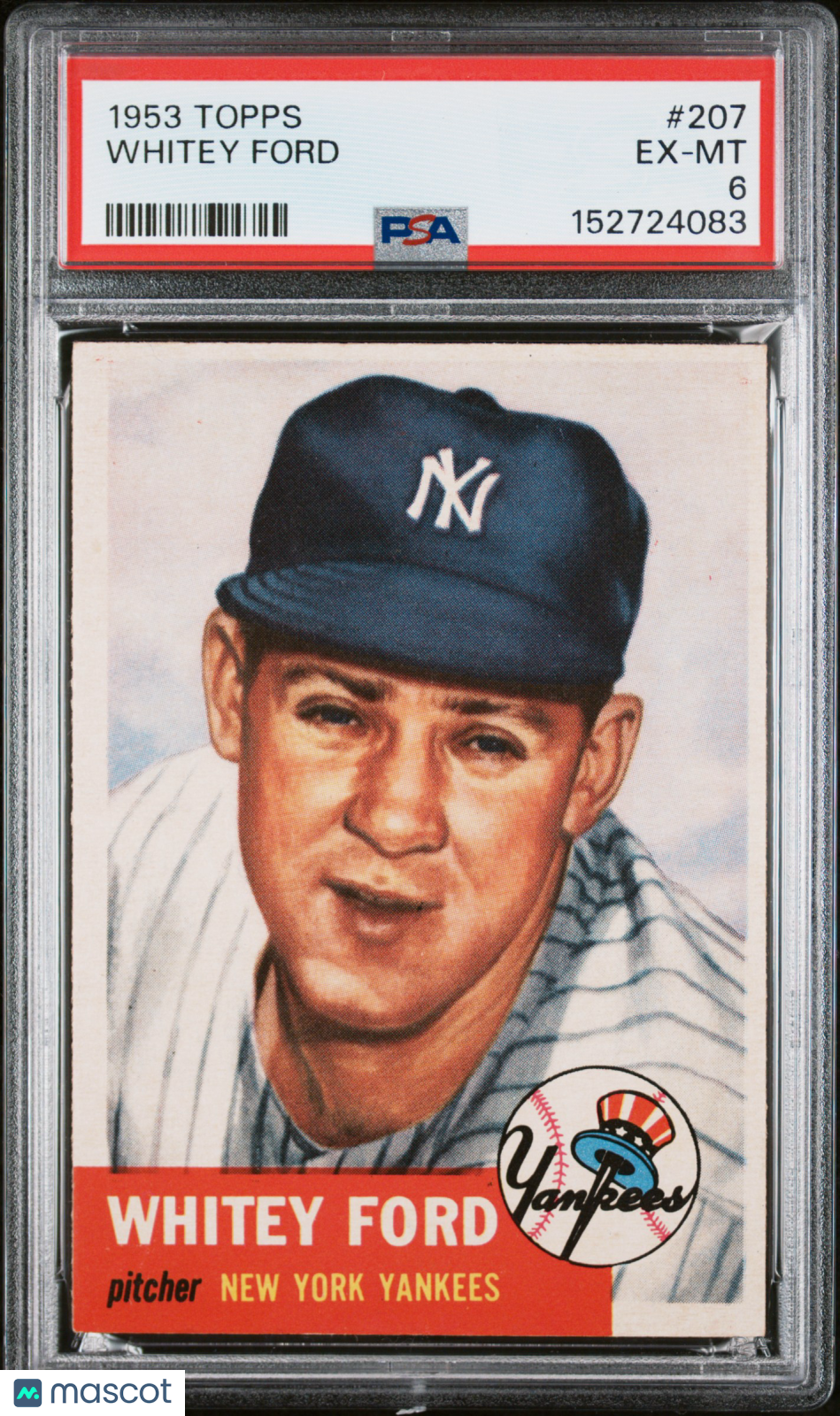 1953 Topps #207 Whitey Ford Yankees PSA 6