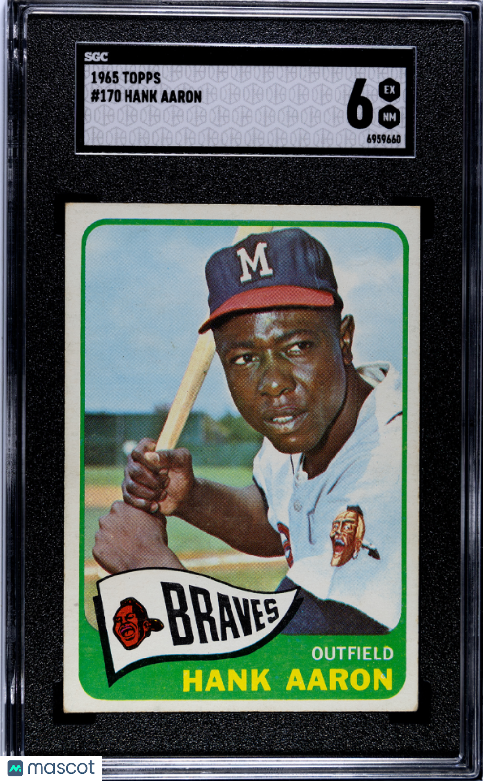 1965 Topps #170 Hank Aaron Braves SGC 6