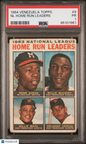 1964 Venezuela Topps #9 NL Home Run Leaders Aaron, Mays, McCovey, Cepeda PSA 1