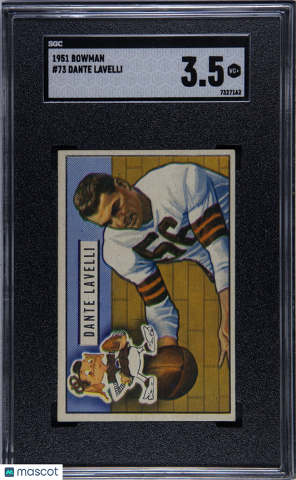 1951 Bowman #73 Dante Lavelli Browns SGC 3.5