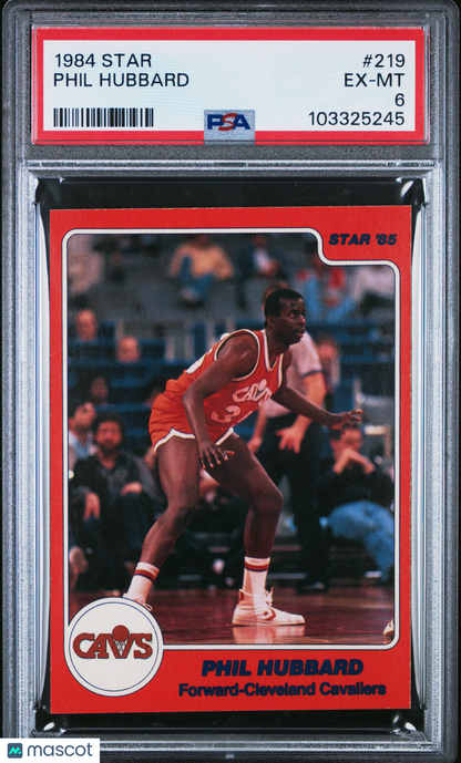 1984 Star #219 Phil Hubbard Cavaliers PSA 6