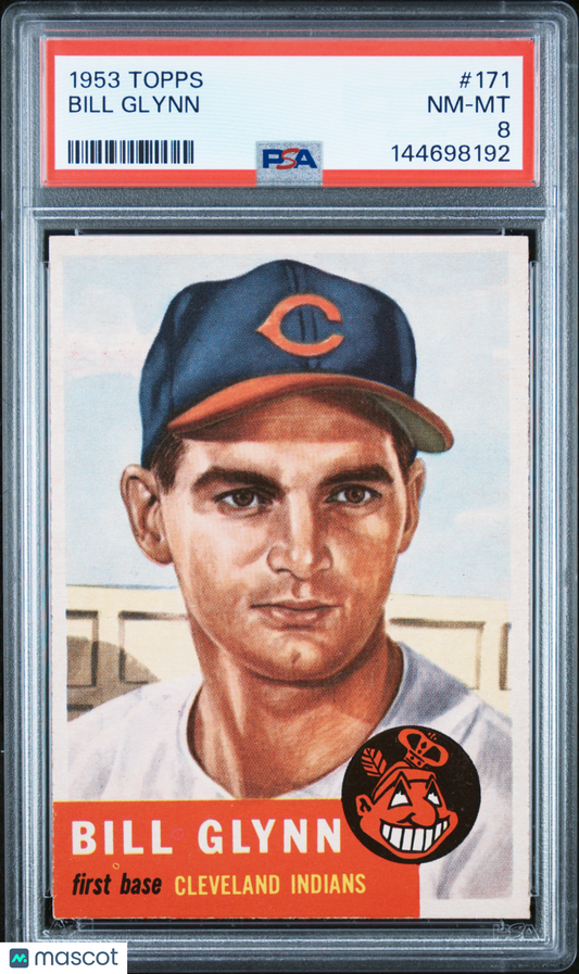 1953 Topps #171 Bill Glynn Indians PSA 8