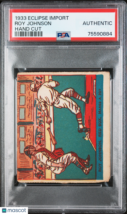 1933 Eclipse Import Hand Cut Roy Johnson PSA Authentic