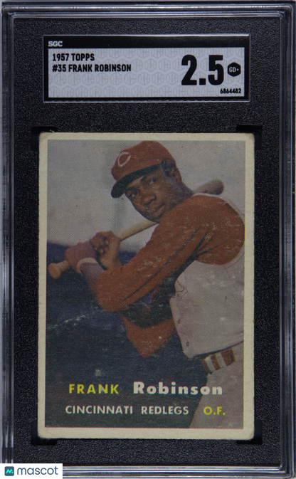 1957 Topps #35 Frank Robinson Rookie HOF Reds SGC 2.5 Well Centered