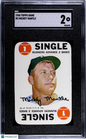 1968 Topps Game #2 Mickey Mantle Yankees SGC 2