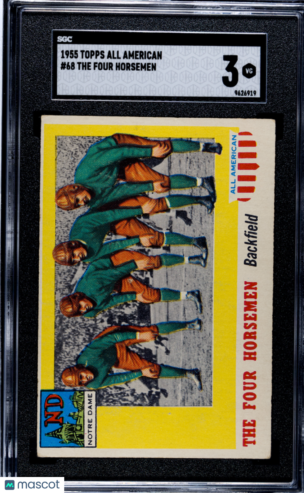 1955 Topps All American #68 The Four Horsemen SGC 3
