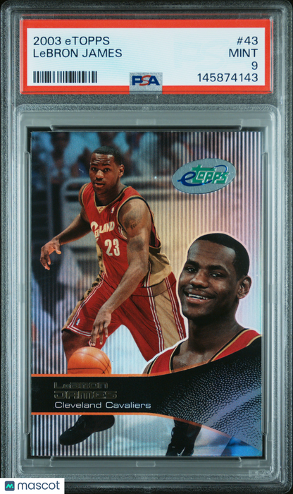 2003 Etopps #43 LeBron James Rookie PSA 9
