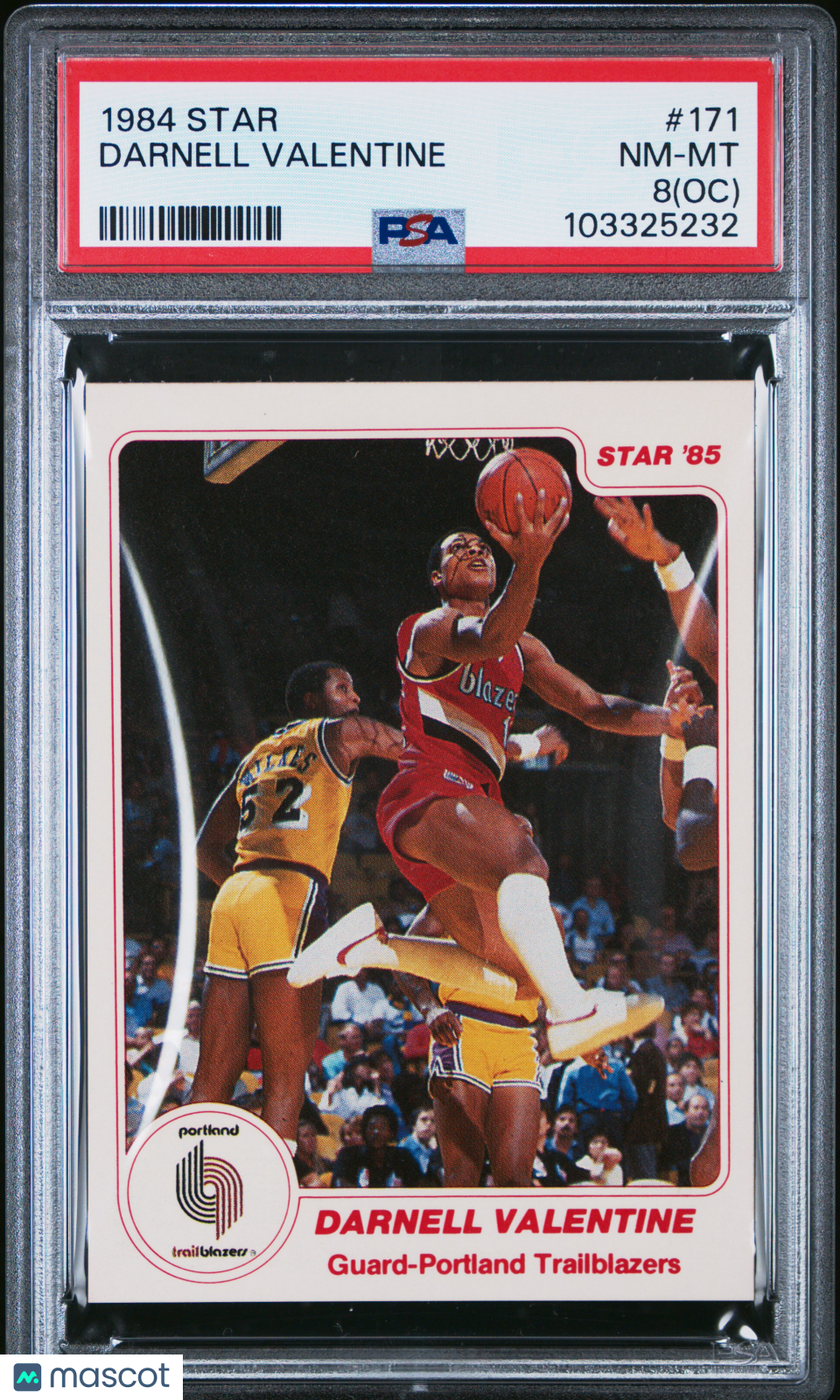 1984 Star #171 Darnell Valentine Trailblazers PSA 8 (OC)