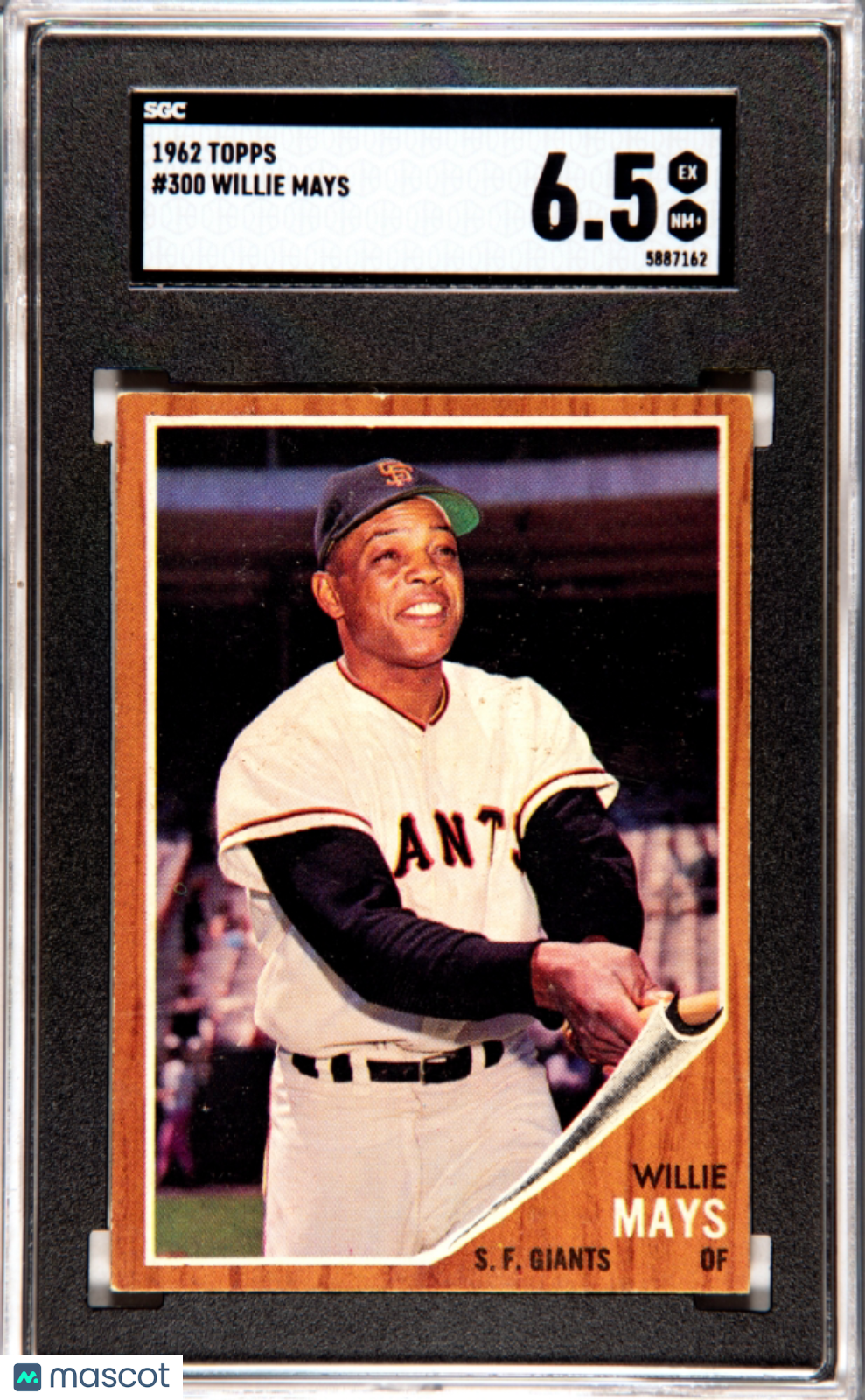 1962 Topps #300 Willie Mays Giants SGC 6.5