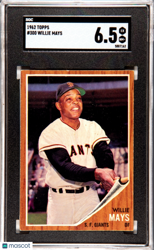 1962 Topps #300 Willie Mays Giants SGC 6.5