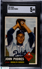 1953 Topps #263 John Podres Rookie Short Print Dodgers SGC 5