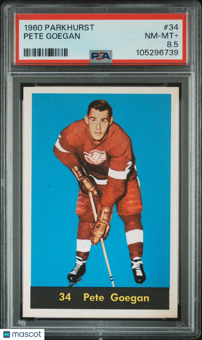 1960 Parkhurst #34 Pete Goegan Red Wings PSA 8.5 pop 2