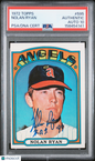 1972 Topps #595 Nolan Ryan Signed Auto PSA Authentic