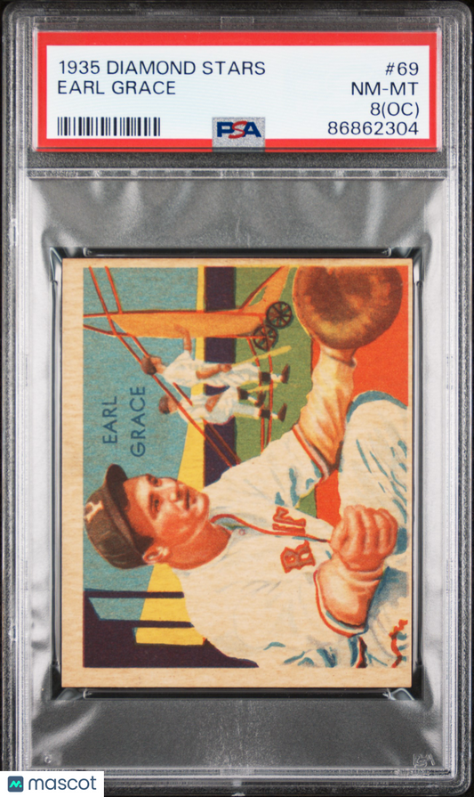 1935 Diamond Stars #69 Earl Grace Pirates PSA 8 (OC)