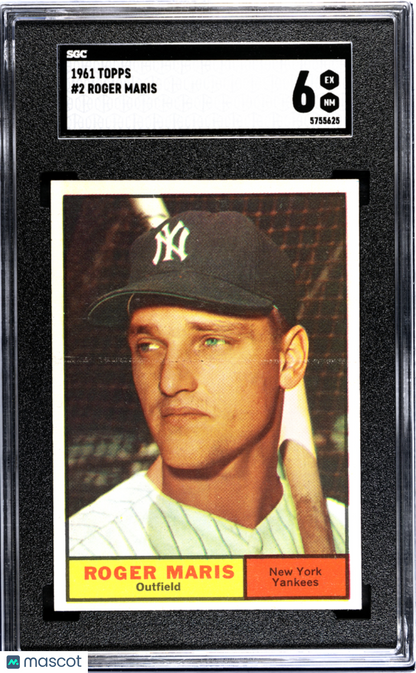 1961 Topps #2 Roger Maris Yankees SGC 6