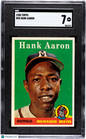 1958 Topps #30 Hank Aaron Braves SGC 7