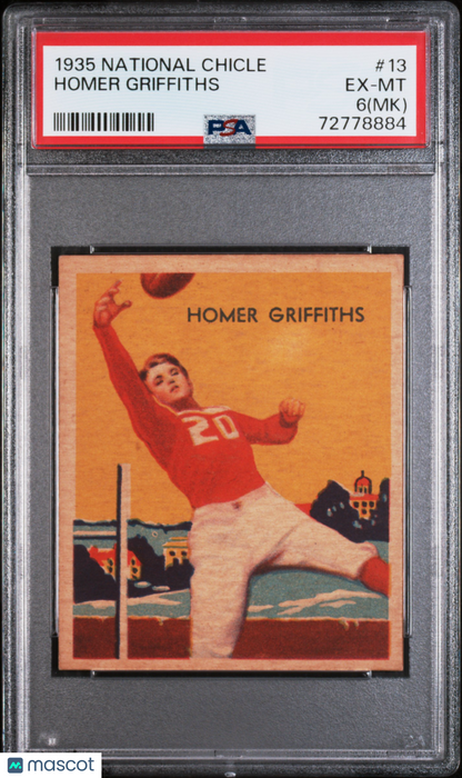 1935 National Chicle #13 Homer Griffiths Cardinals PSA 6 (MK)