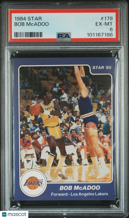 1984 Star #178 Bob McAdoo Lakers PSA 6