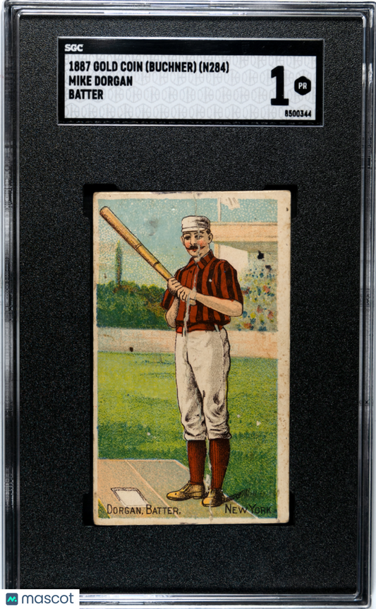 1887 N284 Buchner Gold Coin Mike Dorgan Batter SGC 1