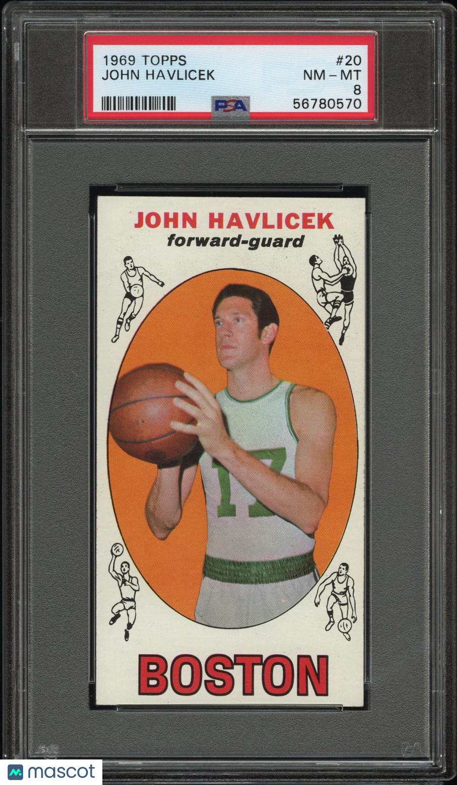 1969 Topps #20 John Havlicek Celtics PSA 8