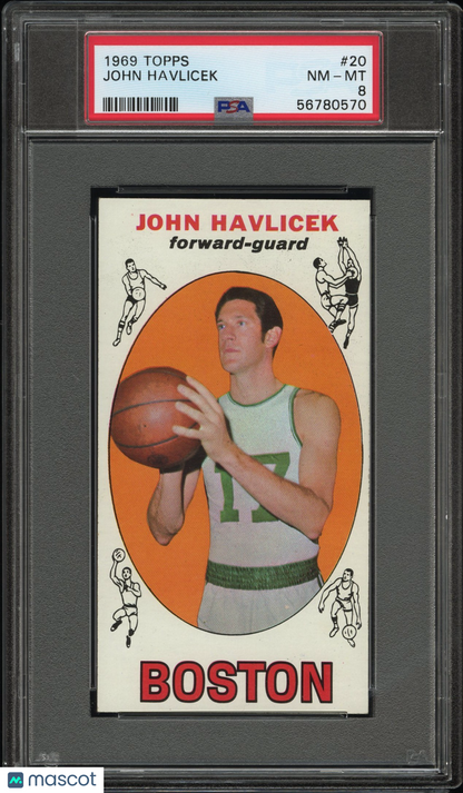 1969 Topps #20 John Havlicek Celtics PSA 8