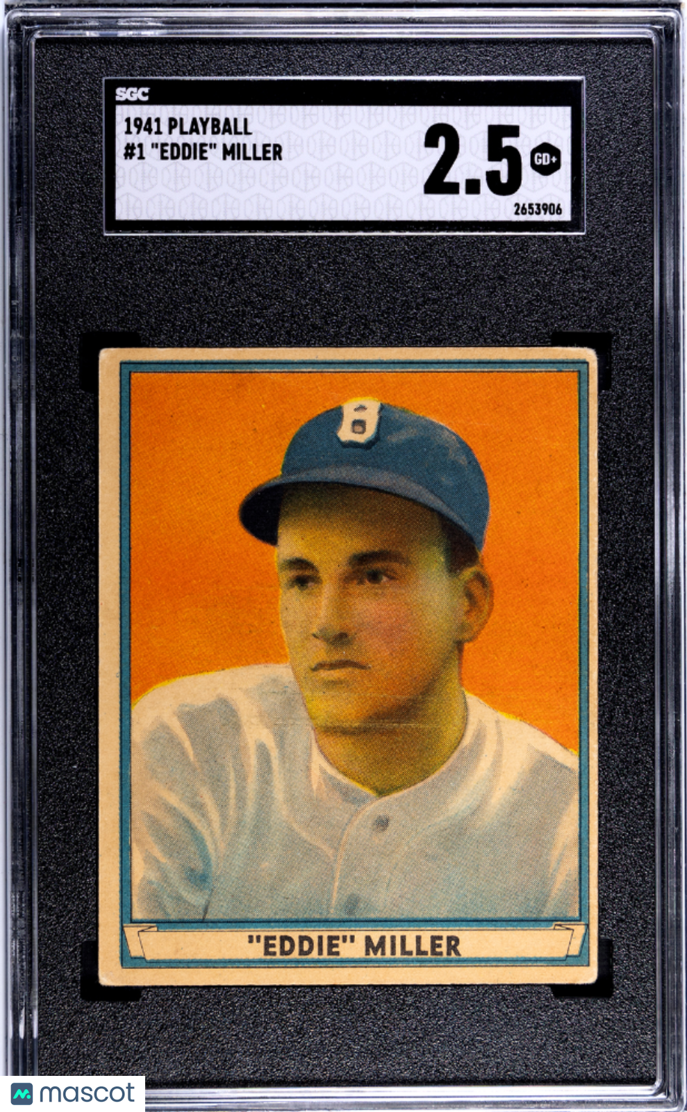 1941 Playball #1 Eddie Miller Boston Bees SGC 2.5