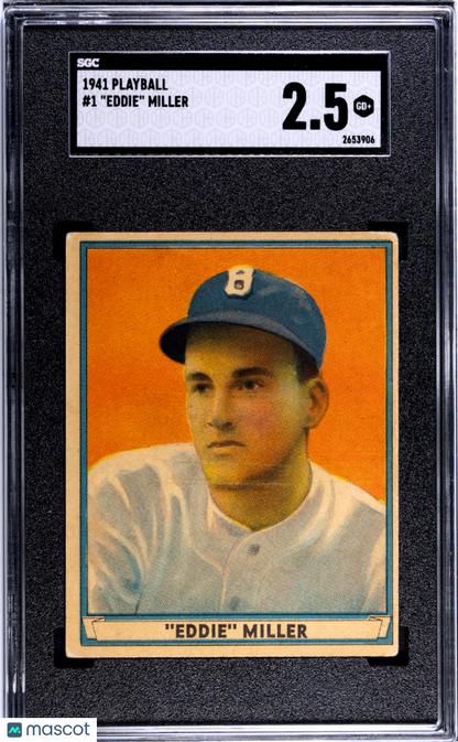 1941 Playball #1 Eddie Miller Boston Bees SGC 2.5