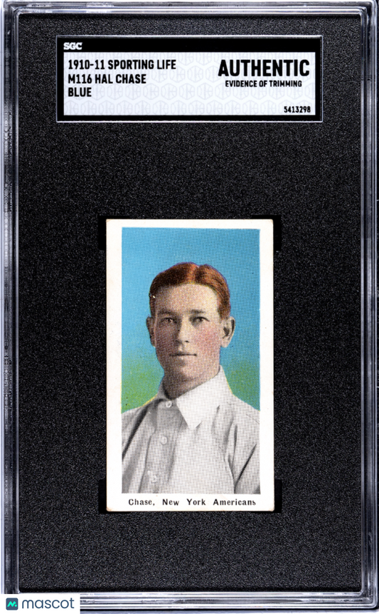 M116 Sporting Life Hal Chase Blue Background New York SGC Authentic