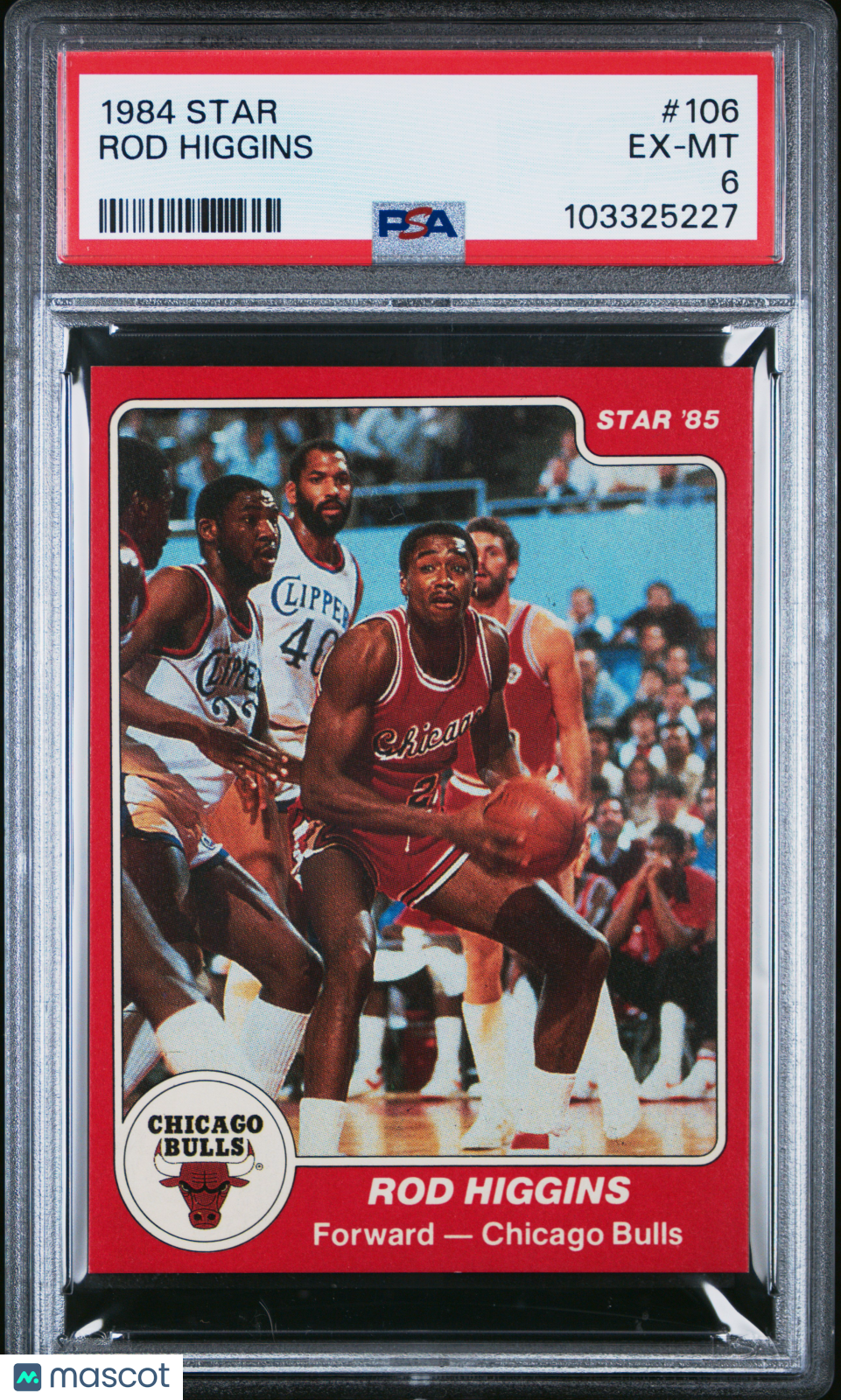 1984 Star #106 Rod Higgins Bulls PSA 6