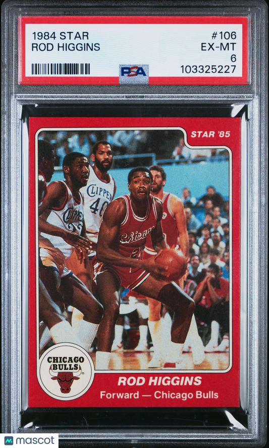 1984 Star #106 Rod Higgins Bulls PSA 6