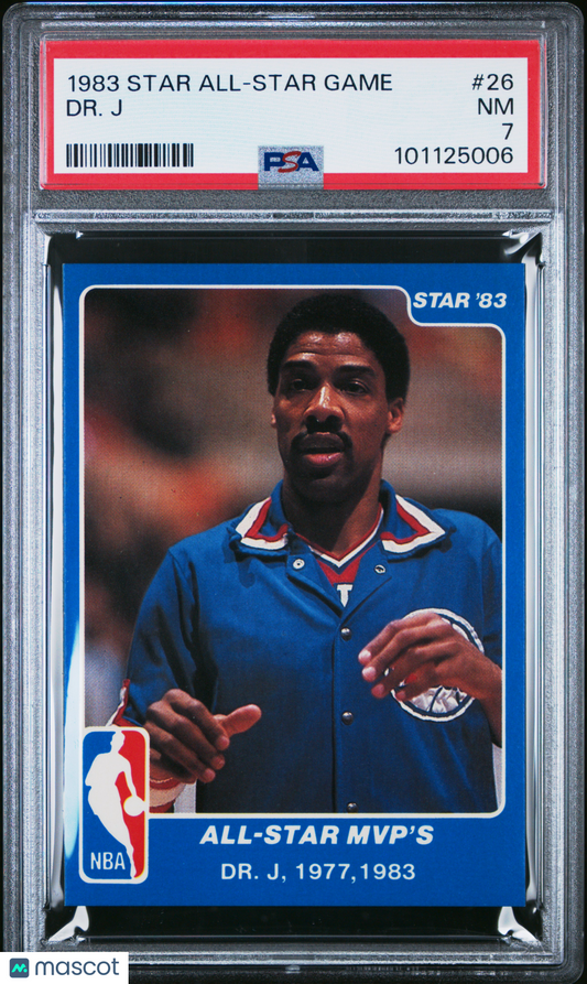 1983 Star All-Star Game #26 Dr. J Julius Erving PSA 7