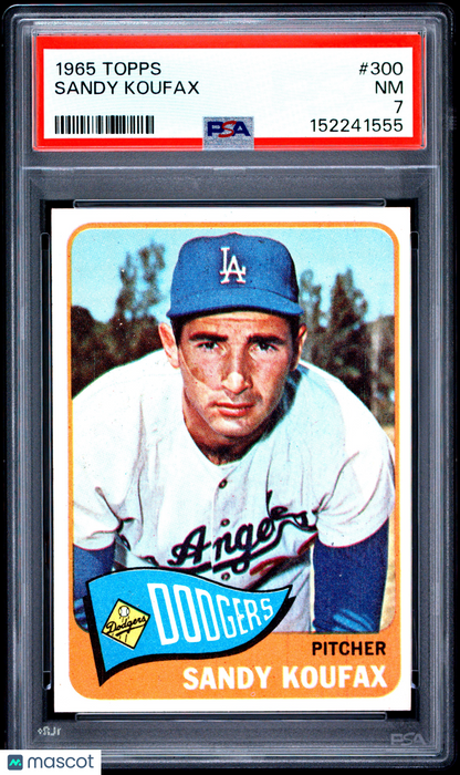 1965 Topps #300 Sandy Koufax Dodgers PSA 7