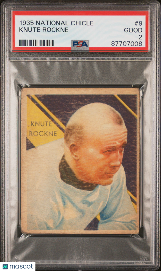 1935 National Chicle #9 Knute Rockne Notre Dame PSA 2