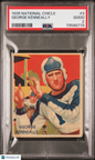 1935 National Chicle #3 George Kenneally Eagles PSA 2